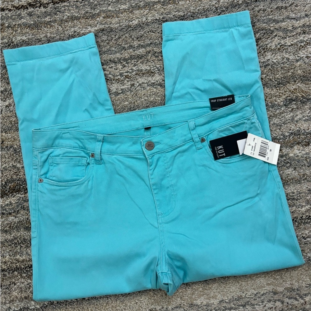 KUT From The Kloth Crop Straight Leg Jeans Sz 14 NWT | KUT Cropped Straight Leg- - Picture 7 of 13
